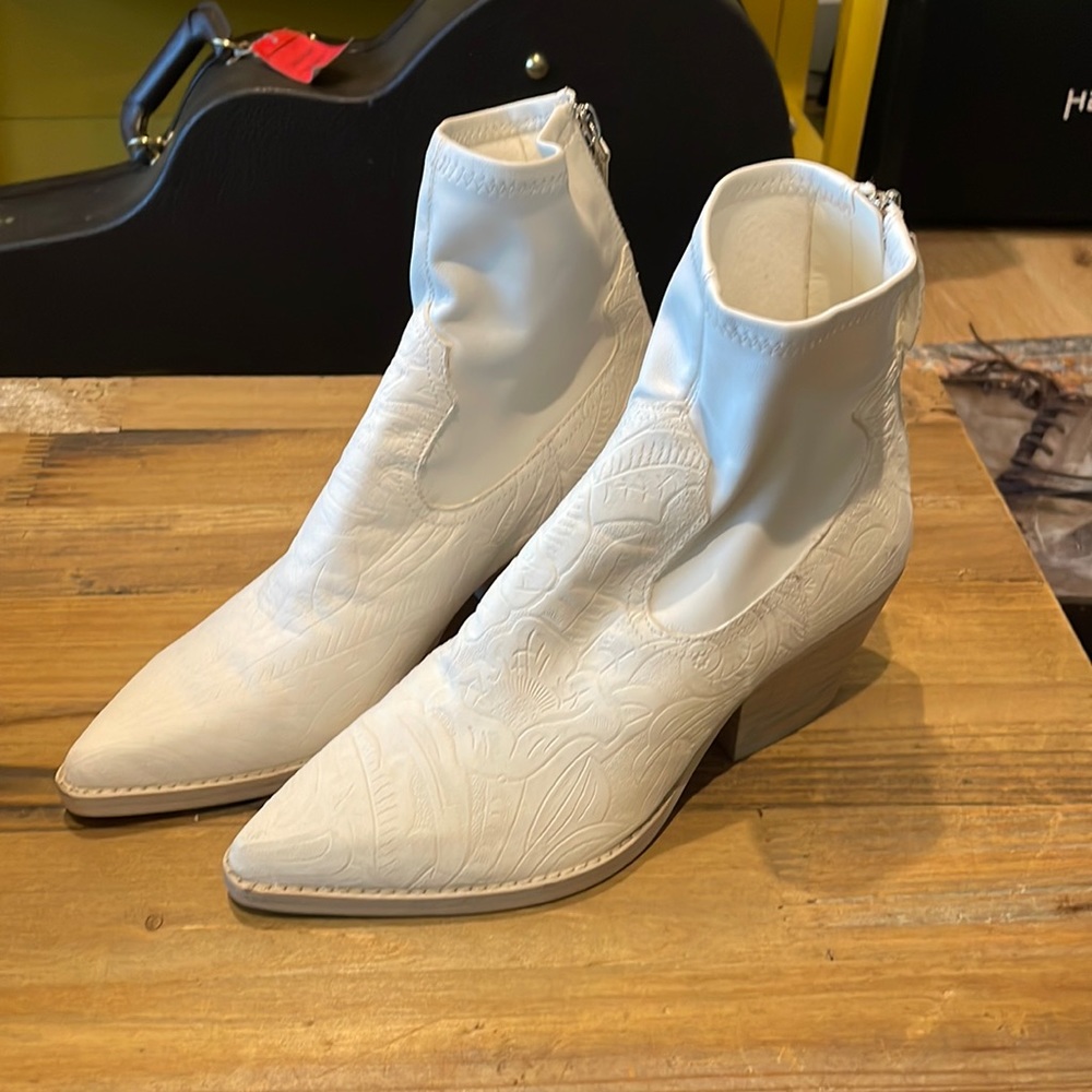 Dolce Vita white booties